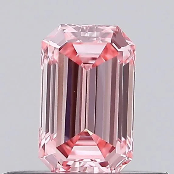 0.30ct Emerald Lab Grown Diamond (Colour Fancy Vivid Pink, Clarity VVS2, IGI Certified)