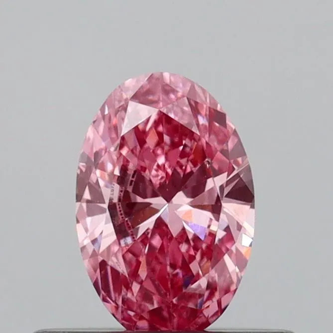 0.32ct Oval Lab Grown Diamond (Colour Fancy Vivid Pink, Clarity VS2, IGI Certified)