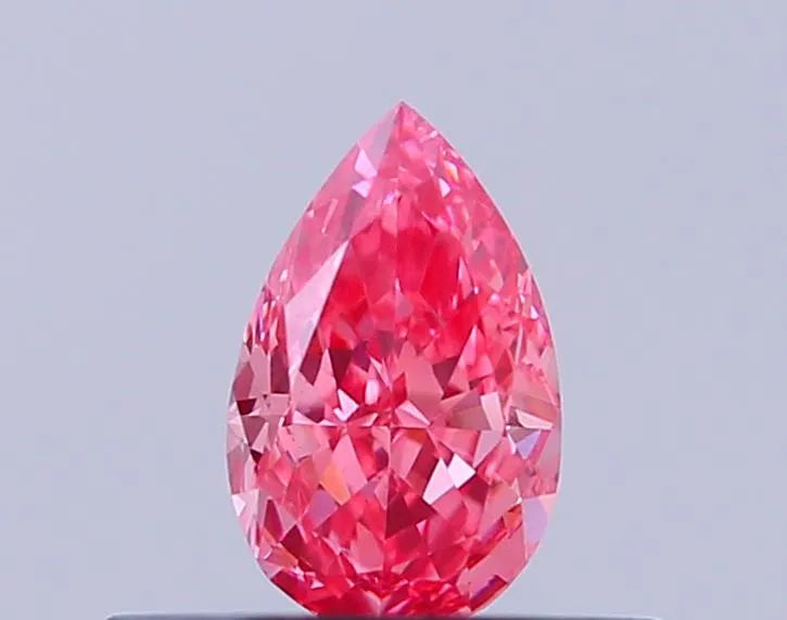 0.36ct Pear Lab Grown Diamond (Colour Fancy Vivid Pink, Clarity VS1, IGI Certified)