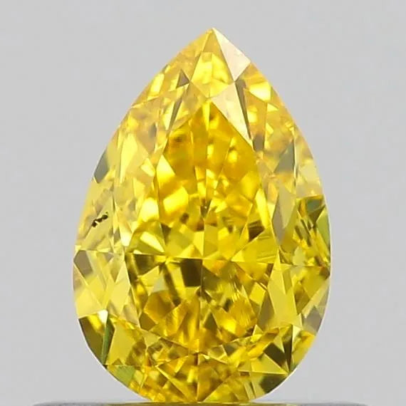 0.51ct Pear Lab Grown Diamond (Colour Fancy Vivid Yellow, Clarity VS1, IGI Certified)