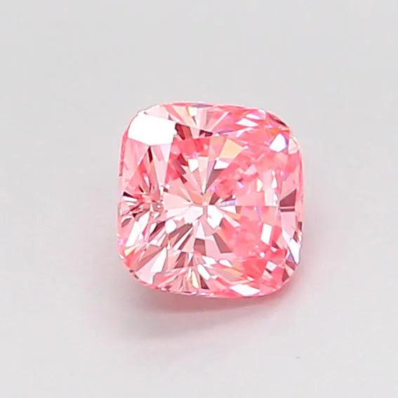 0.53ct Cushion brilliant Lab Grown Diamond (Colour Fancy Vivid Pink, Clarity VVS2, IGI Certified)