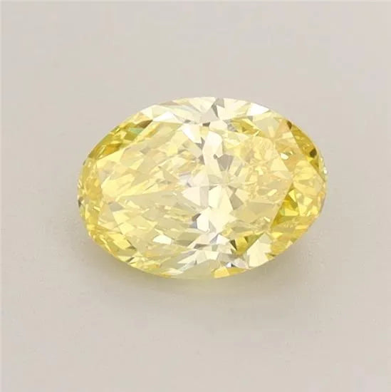 0.76ct Oval Lab Grown Diamond (Colour Fancy Vivid Yellow, Clarity VS1, IGI Certified)