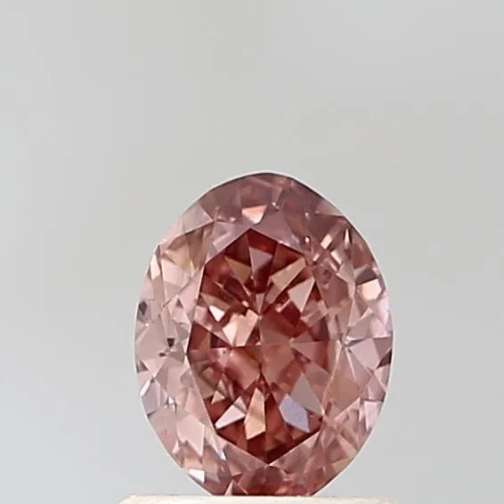 0.94ct Oval Lab Grown Diamond (Colour Fancy Intense Brownish Pink, Clarity VVS2, IGI Certified)