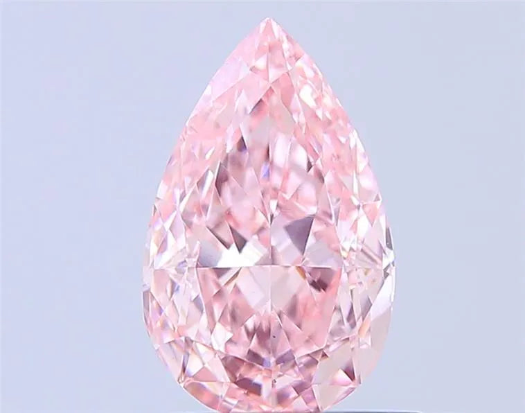 0.94ct Pear Lab Grown Diamond (Colour Fancy Vivid Pink, Clarity VS1, IGI Certified)