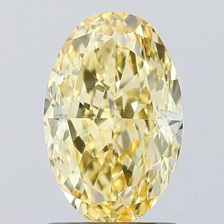 1.50ct Oval Lab Grown Diamond (Colour Fancy Intense Yellow, Clarity VS2, IGI Certified)