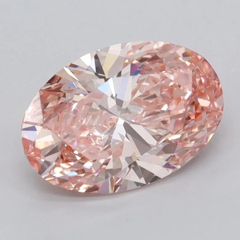 1.57ct Oval Lab Grown Diamond (Colour Fancy Vivid Pink, Clarity VS1, IGI Certified)
