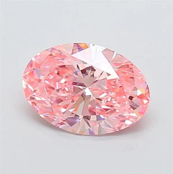 1.58ct Oval Lab Grown Diamond (Colour Fancy Vivid Pink, Clarity VVS2, IGI Certified)