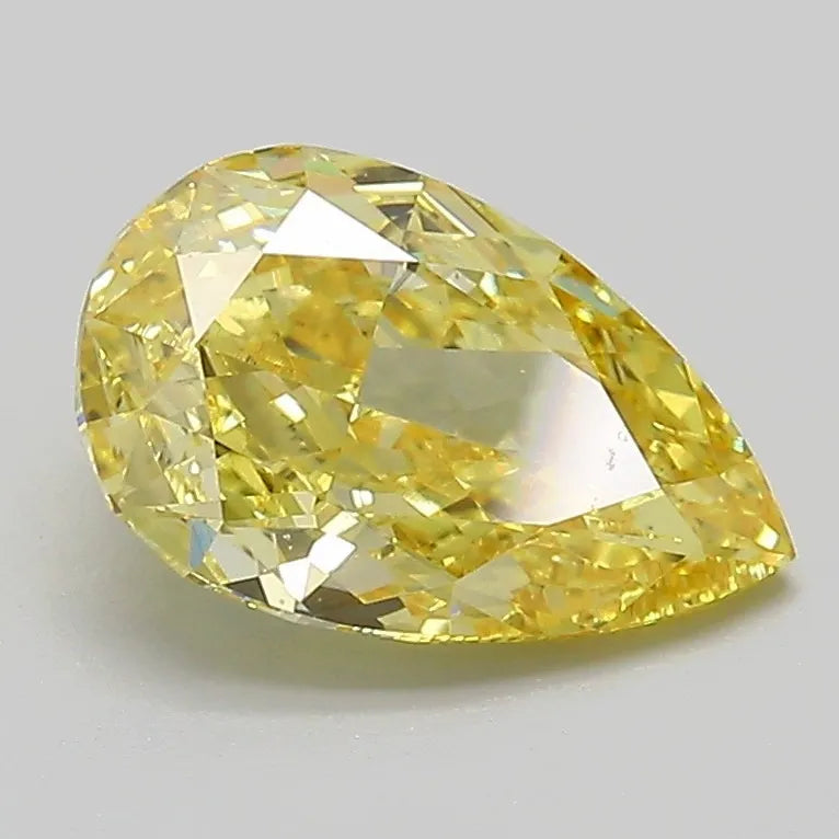 1.60ct Pear Lab Grown Diamond (Colour Fancy Vivid Yellow, Clarity VS2, IGI Certified)