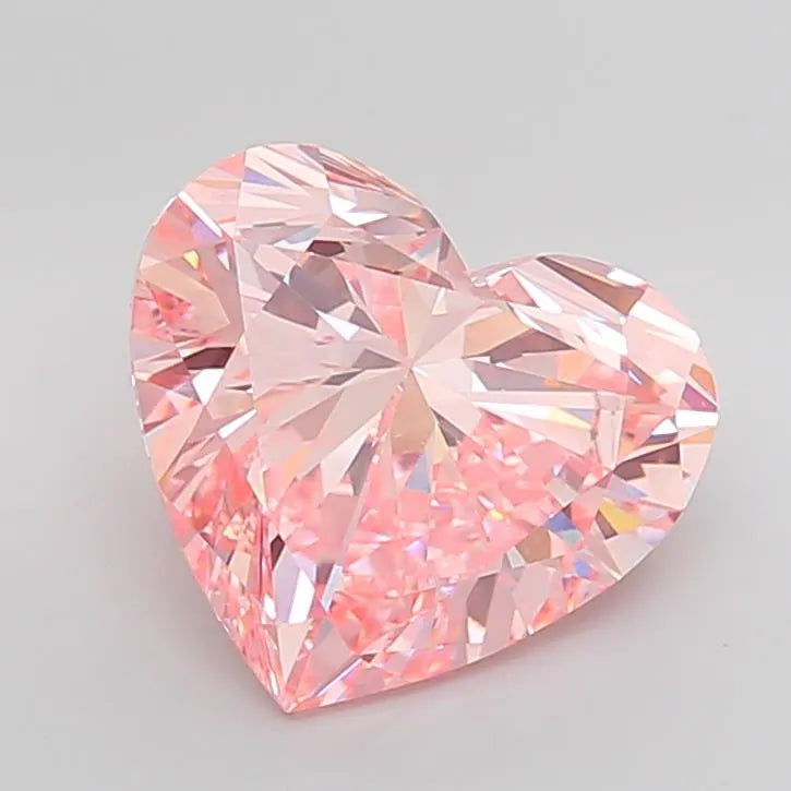 10.00ct Heart Lab Grown Diamond (Colour Fancy Vivid Pink, Clarity VS1, IGI Certified)