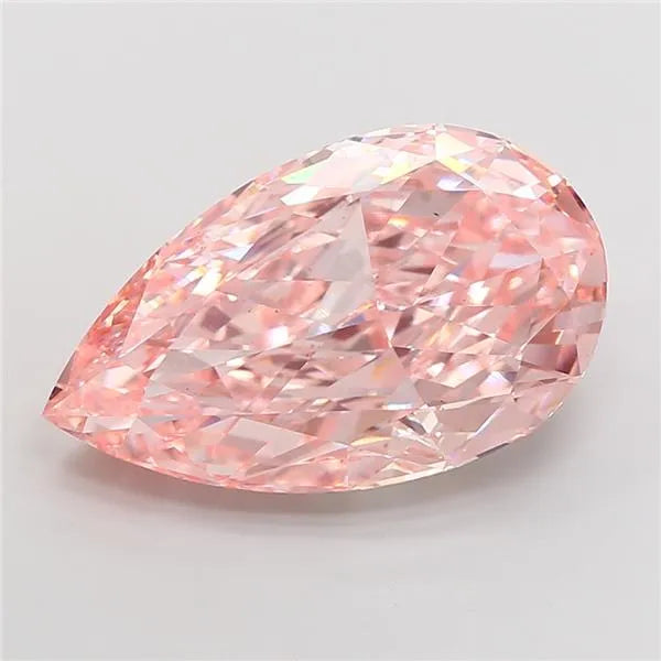 10.09ct Pear Lab Grown Diamond (Colour Fancy Vivid Pink, Clarity VS1, IGI Certified)