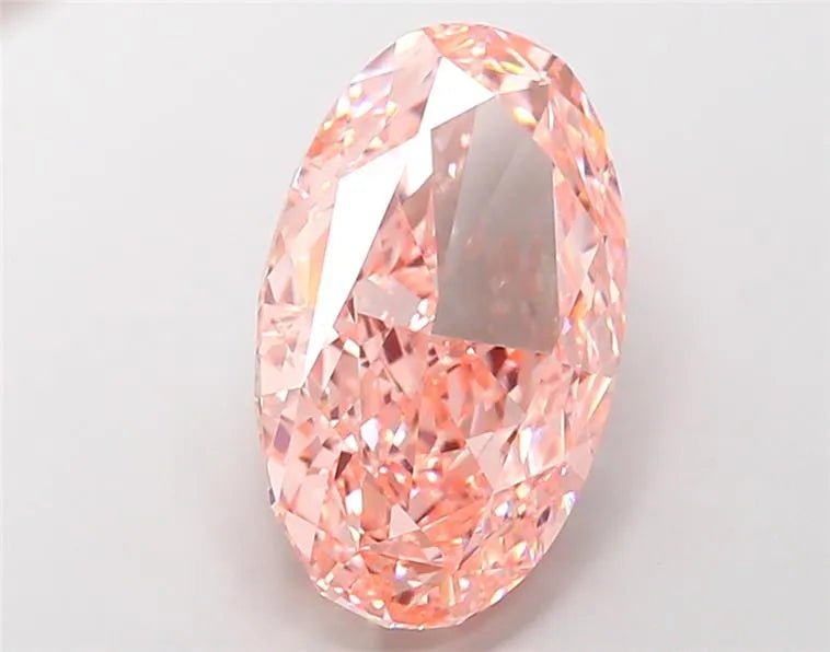 10.10ct Oval Lab Grown Diamond (Colour Fancy Vivid Pink, Clarity VVS2, IGI Certified)