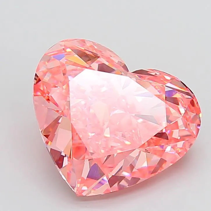 15.21ct Heart Lab Grown Diamond (Colour Fancy Vivid Pink, Clarity VVS2, IGI Certified)