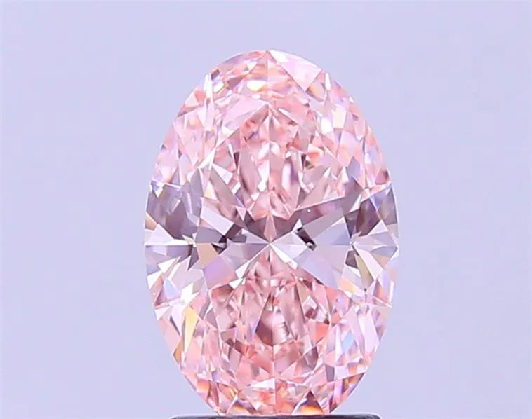 2.00ct Oval Lab Grown Diamond (Colour Fancy Intense Pink, Clarity VVS2, IGI Certified)