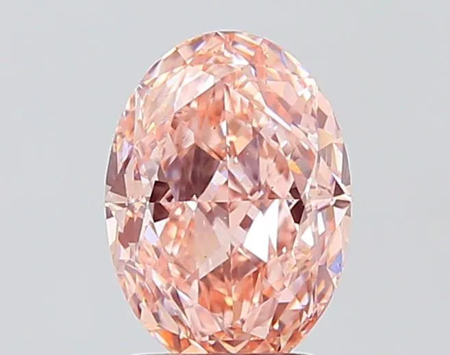 2.00ct Oval Lab Grown Diamond (Colour Fancy Vivid Pink, Clarity VS1, IGI Certified)