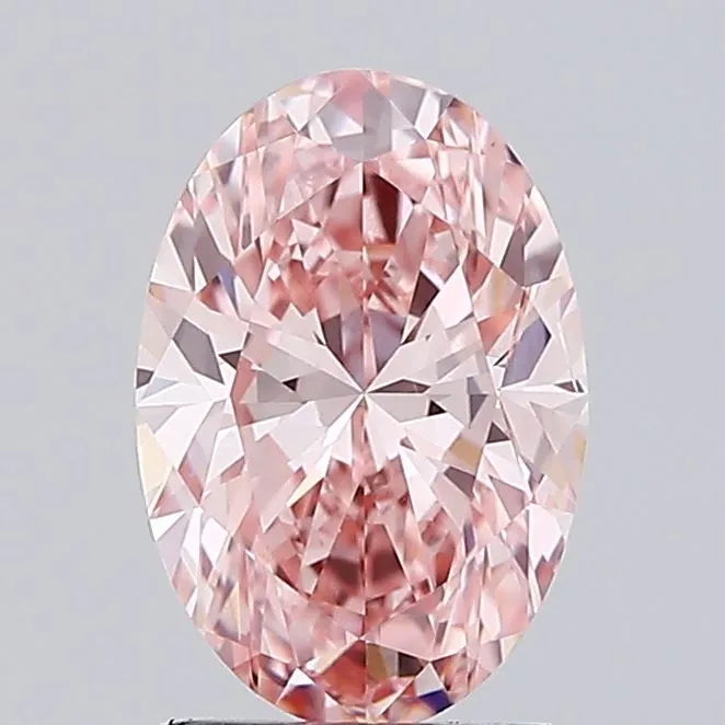 2.00ct Oval Lab Grown Diamond (Colour Fancy Vivid Pink, Clarity VS2, IGI Certified)