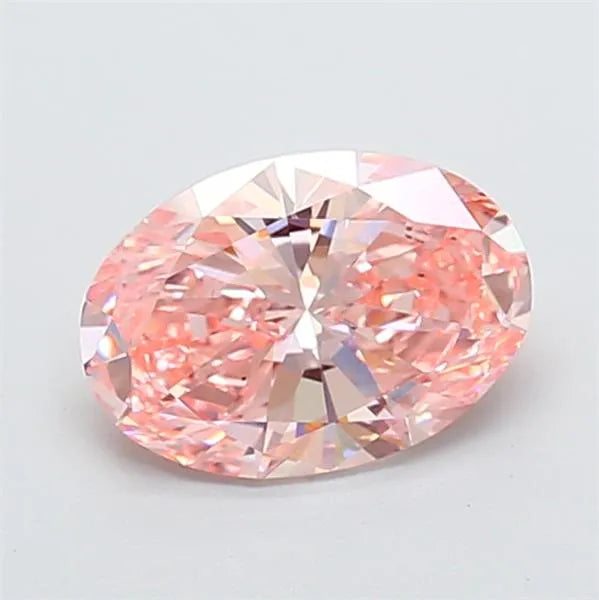 2.01ct Oval Lab Grown Diamond (Colour Fancy Vivid Pink, Clarity VS2, IGI Certified)
