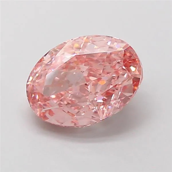 2.01ct Oval Lab Grown Diamond (Colour Fancy Vivid Pink, Clarity VS2, IGI Certified)