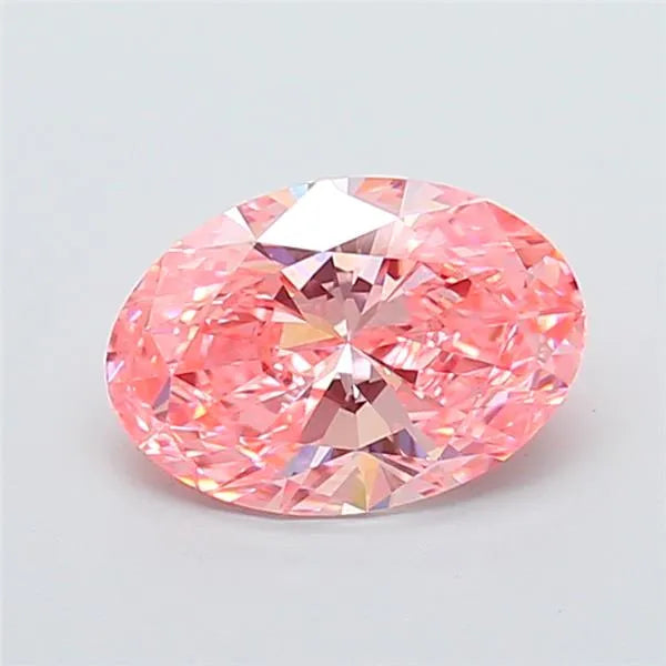 2.01ct Oval Lab Grown Diamond (Colour Fancy Vivid Pink, Clarity VVS2, IGI Certified)