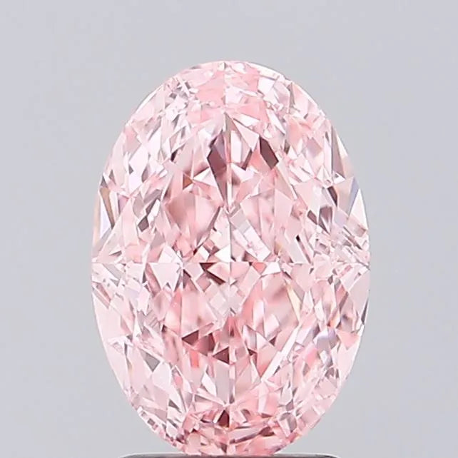 2.04ct Oval Lab Grown Diamond (Colour Fancy Vivid Pink, Clarity VVS1, IGI Certified)
