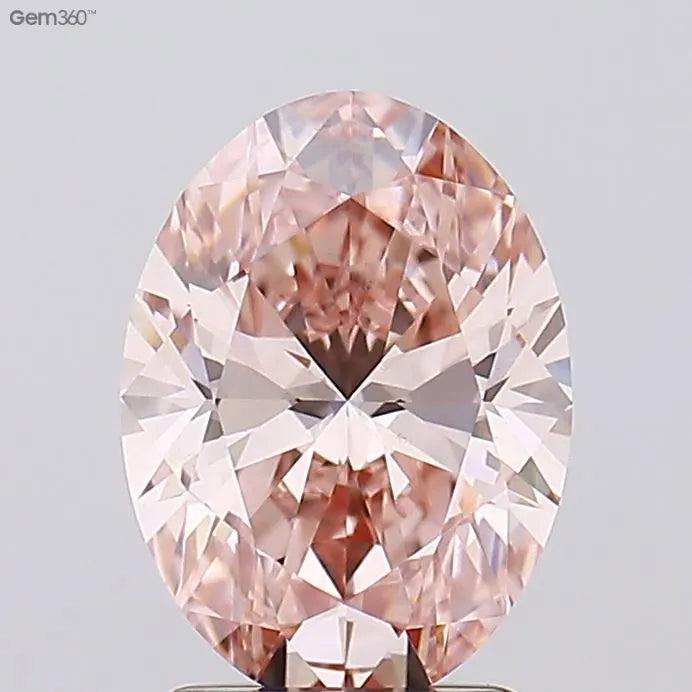 2.05ct Oval Lab Grown Diamond (Colour Fancy Vivid Pink, Clarity VS1, IGI Certified)