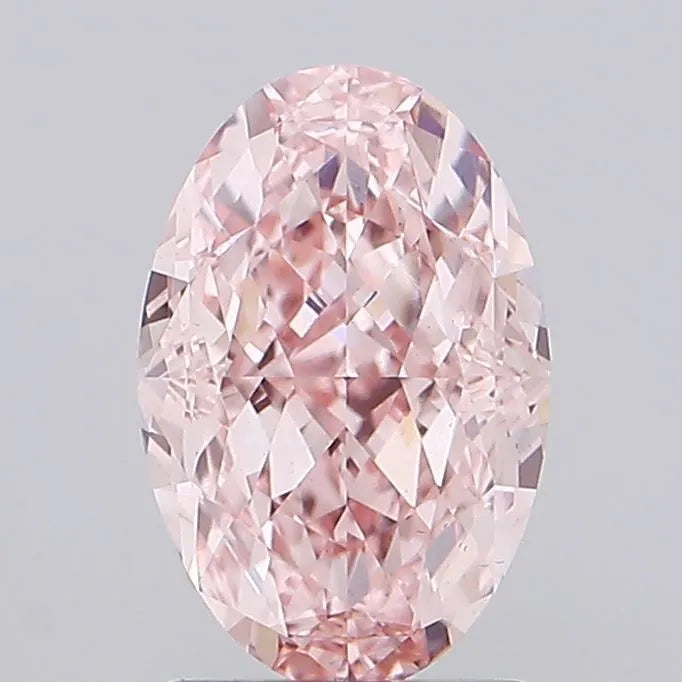 2.07ct Oval Lab Grown Diamond (Colour Fancy Vivid Pink, Clarity VS1, IGI Certified)