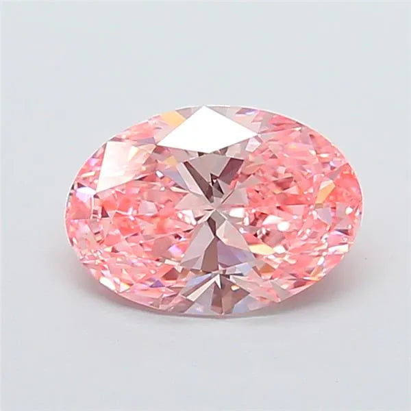 2.09ct Oval Lab Grown Diamond (Colour Fancy Vivid Pink, Clarity VVS2, IGI Certified)