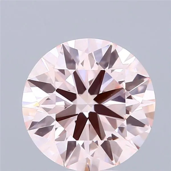 2.53ct Round Lab Grown Diamond (Colour Fancy Pink, Clarity VS1, Cut ID, IGI Certified)