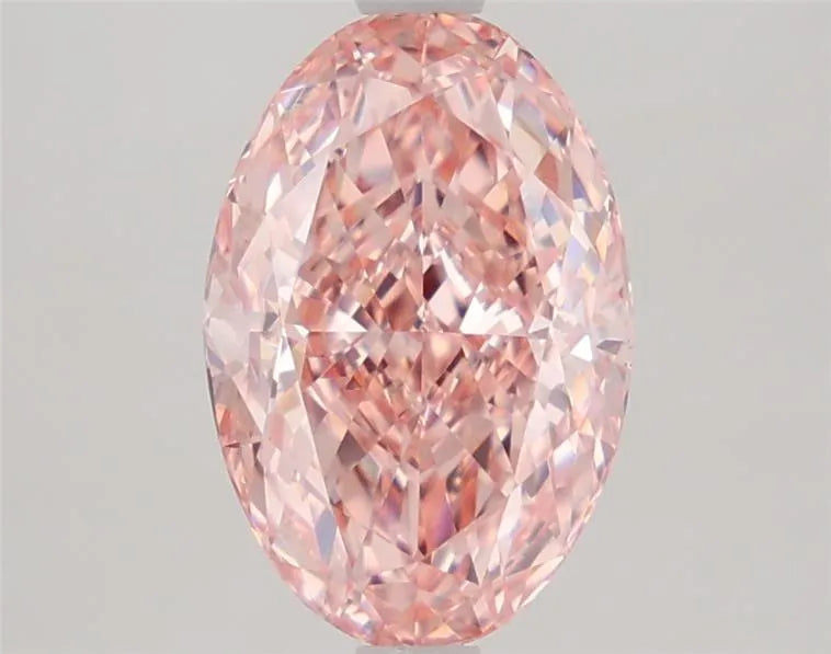 2.58ct Oval Lab Grown Diamond (Colour Fancy Vivid Pink, Clarity VVS2, IGI Certified)