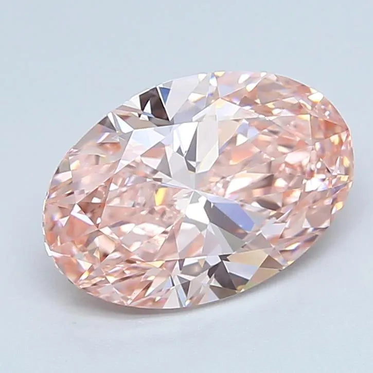 3.00ct Oval Lab Grown Diamond (Colour Fancy Vivid Pink, Clarity VS1, IGI Certified)