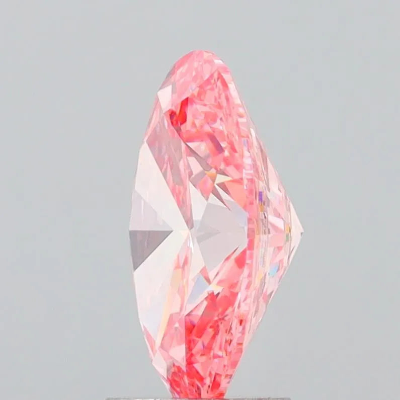 3.00ct Oval Lab Grown Diamond (Colour Fancy Vivid Pink, Clarity VS1, IGI Certified)
