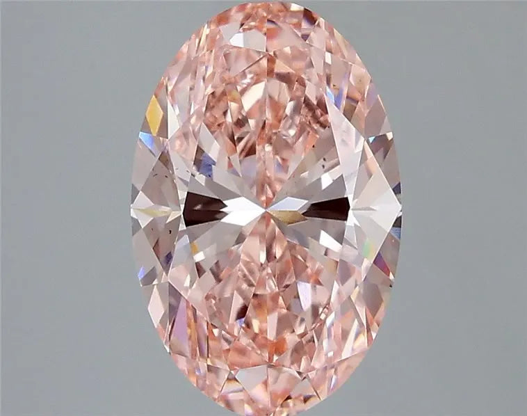 3.00ct Oval Lab Grown Diamond (Colour Fancy Vivid Pink, Clarity VS2, IGI Certified)