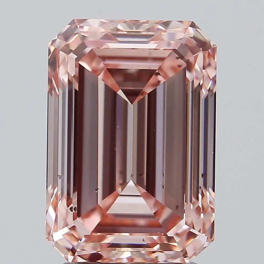 3.01ct Emerald Lab Grown Diamond (Colour Fancy Intense Pink, Clarity SI1, IGI Certified)