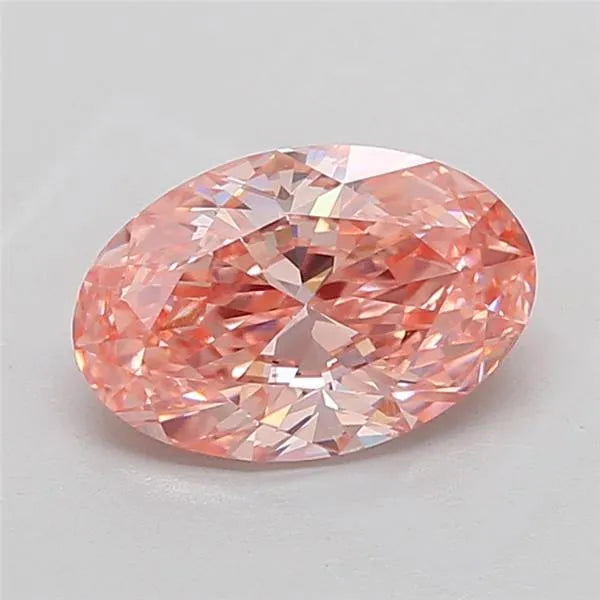 3.02ct Oval Lab Grown Diamond (Colour Fancy Vivid Pink, Clarity VS1, IGI Certified)