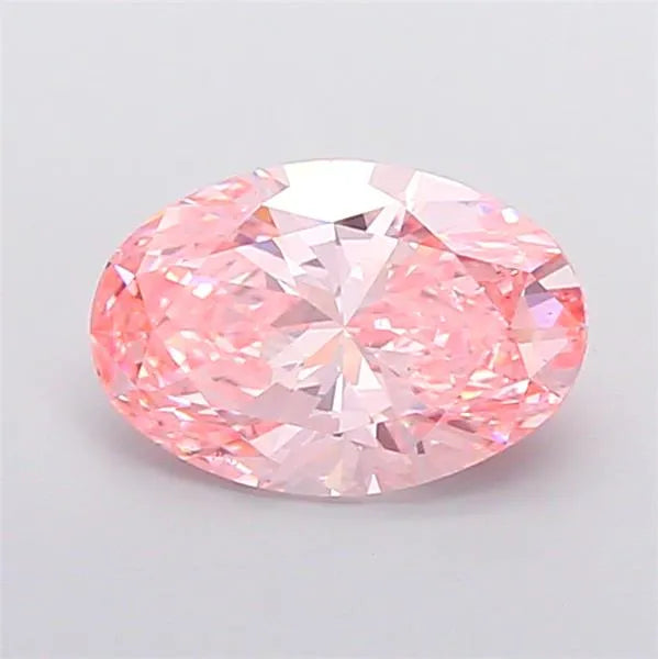 3.03ct Oval Lab Grown Diamond (Colour Fancy Vivid Pink, Clarity VS1, IGI Certified)