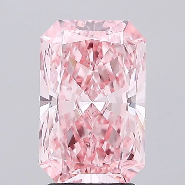 3.03ct Radiant Lab Grown Diamond (Colour Fancy Vivid Pink, Clarity VS1, IGI Certified)