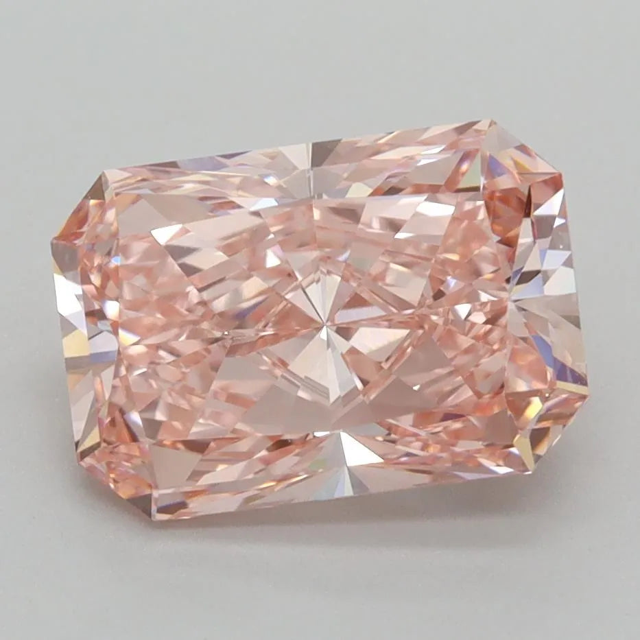 3.04ct Radiant Lab Grown Diamond (Colour Fancy Vivid Pink, Clarity VVS2, IGI Certified)