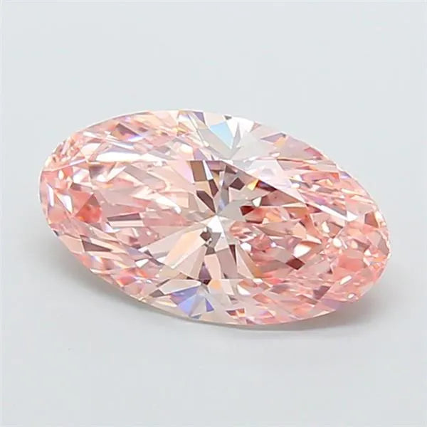 3.06ct Oval Lab Grown Diamond (Colour Fancy Intense Pink, Clarity VS1, IGI Certified)