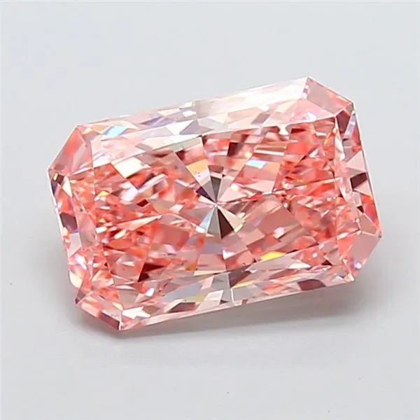 3.06ct Radiant Lab Grown Diamond (Colour Fancy Vivid Pink, Clarity VS2, IGI Certified)