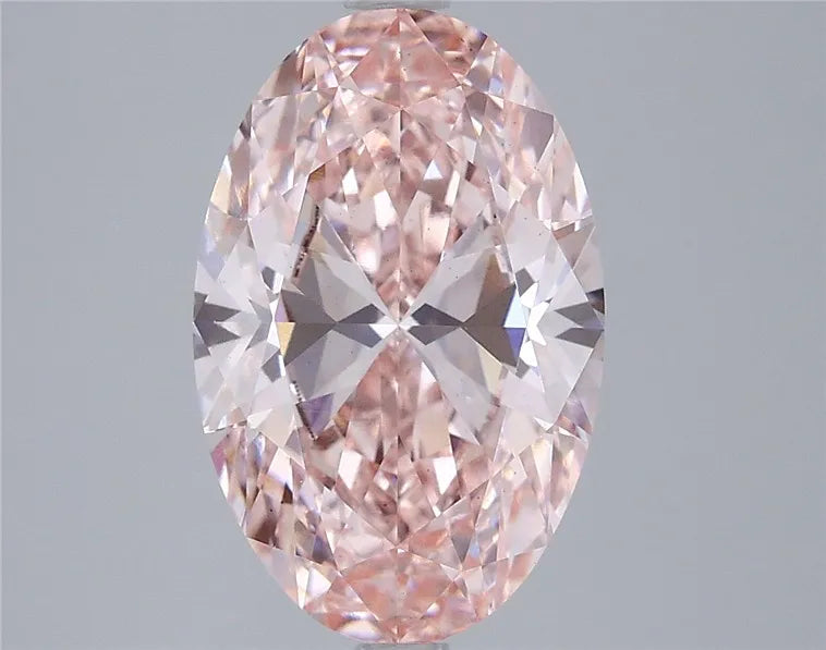 3.57ct Oval Lab Grown Diamond (Colour Fancy Vivid Pink, Clarity VS2, IGI Certified)