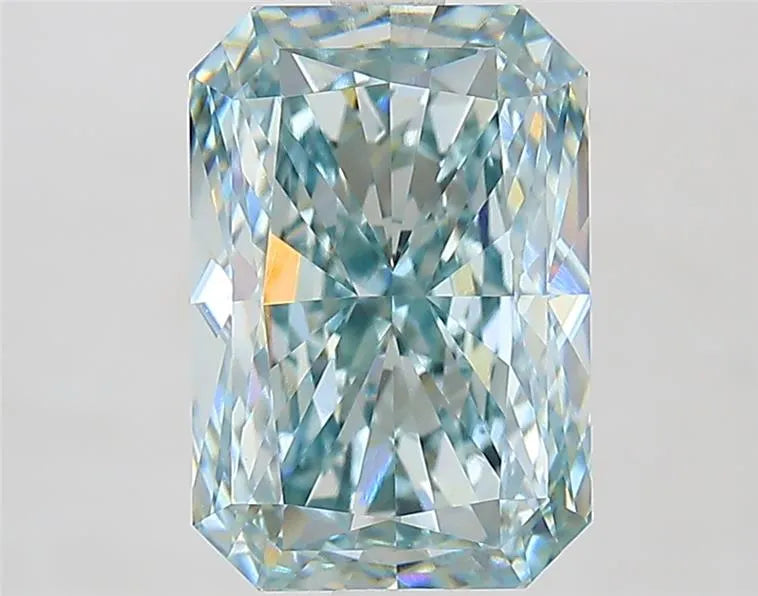 3.71ct Radiant Lab Grown Diamond (Colour Fancy Intense Blue Green, Clarity VVS1, IGI Certified)