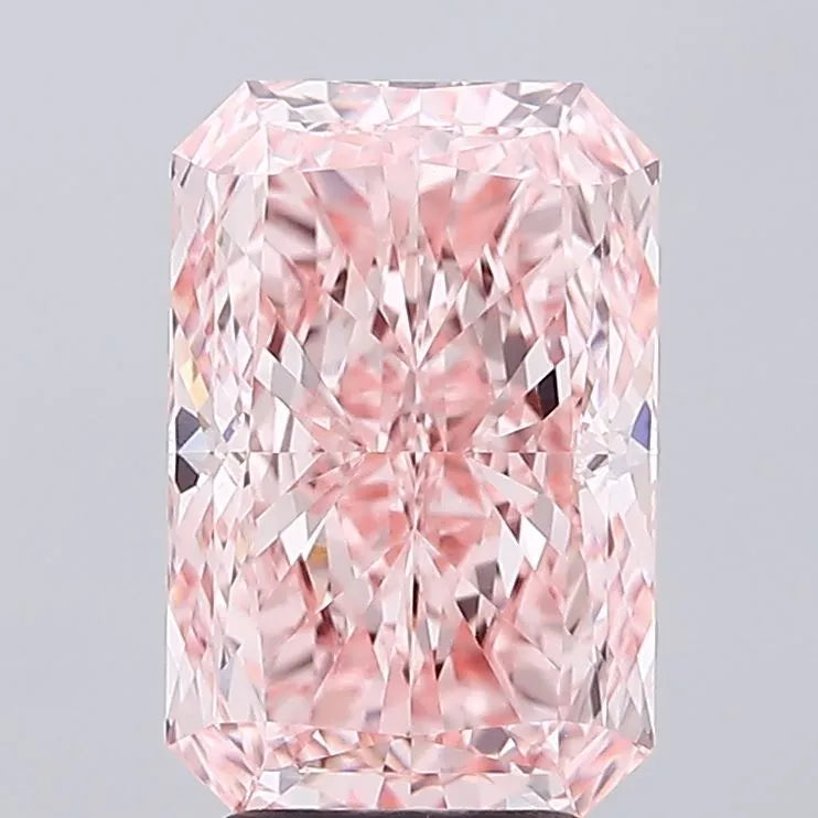 3.80ct Radiant Lab Grown Diamond (Colour Fancy Vivid Pink, Clarity VVS2, IGI Certified)