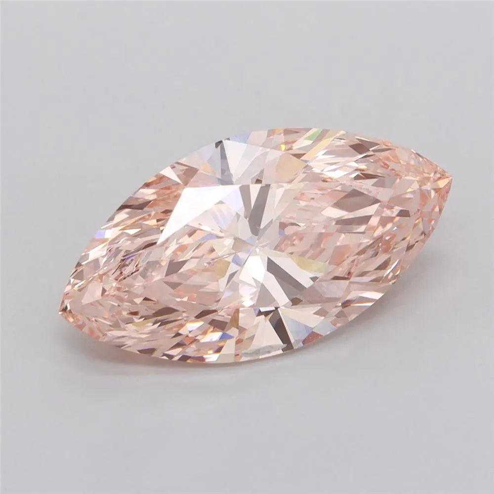3.81ct Marquise Lab Grown Diamond (Colour Fancy Vivid Pink, Clarity VVS2, IGI Certified)