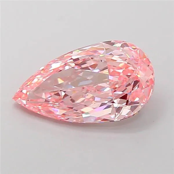 3.92ct Pear Lab Grown Diamond (Colour Fancy Vivid Pink, Clarity VVS2, IGI Certified)