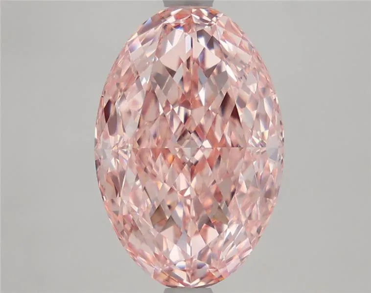 4.00ct Oval Lab Grown Diamond (Colour Fancy Vivid Pink, Clarity VVS2, IGI Certified)