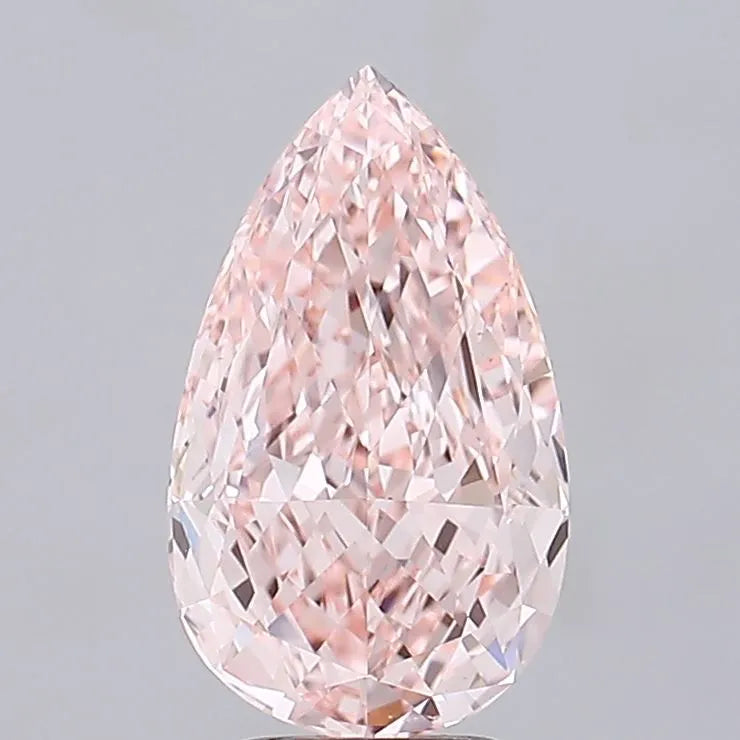 4.00ct Pear Lab Grown Diamond (Colour Fancy Vivid Pink, Clarity VS1, IGI Certified)