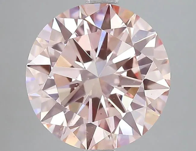 4.00ct Round Lab Grown Diamond (Colour Fancy Intense Pink, Clarity VS2, Cut EX, IGI Certified)