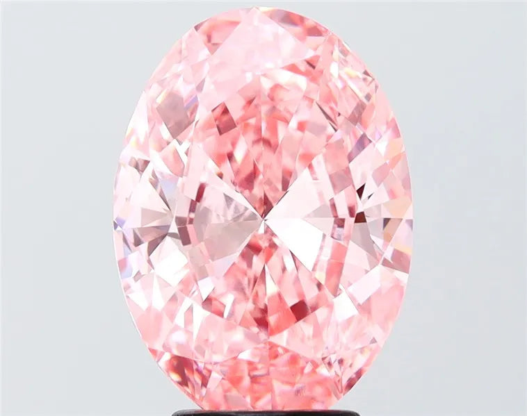 4.01ct Oval Lab Grown Diamond (Colour Fancy Vivid Pink, Clarity VS1, IGI Certified)