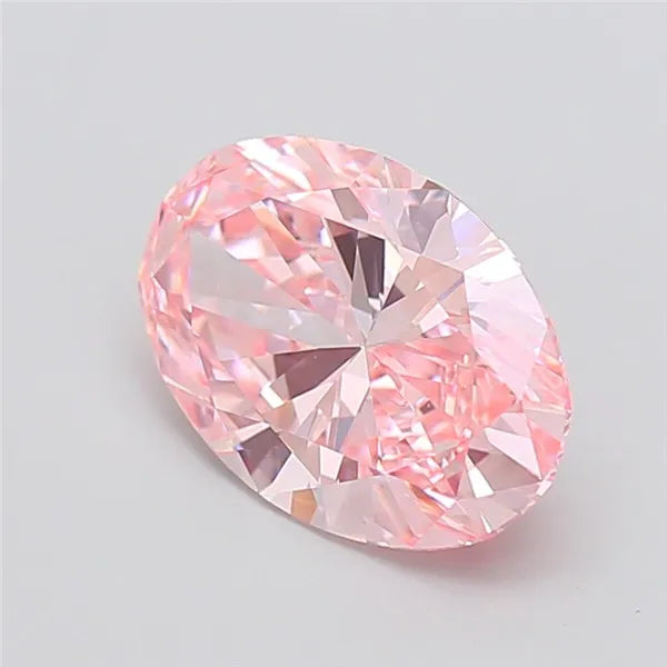 4.04ct Oval Lab Grown Diamond (Colour Fancy Vivid Pink, Clarity VS1, IGI Certified)