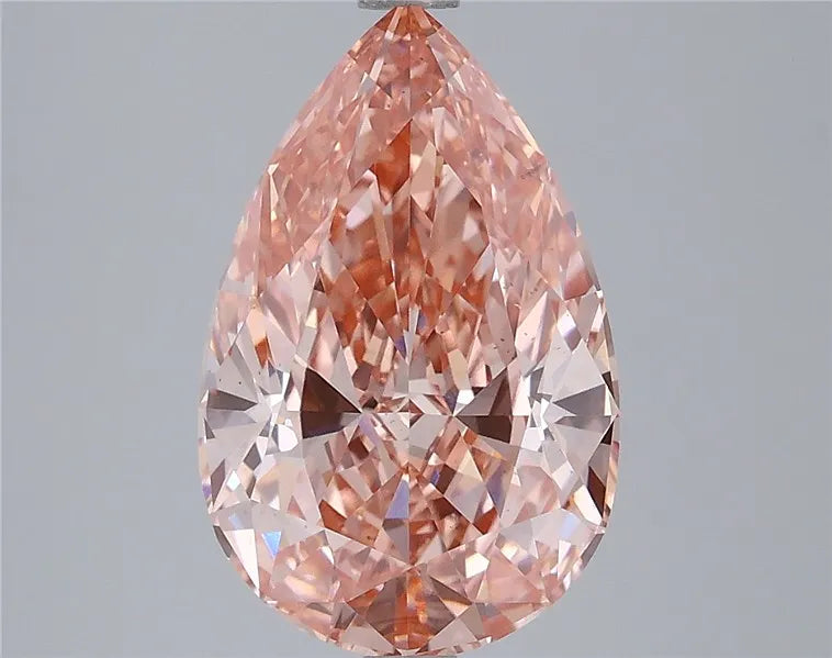4.04ct Pear Lab Grown Diamond (Colour Fancy Vivid Pink, Clarity VS1, IGI Certified)