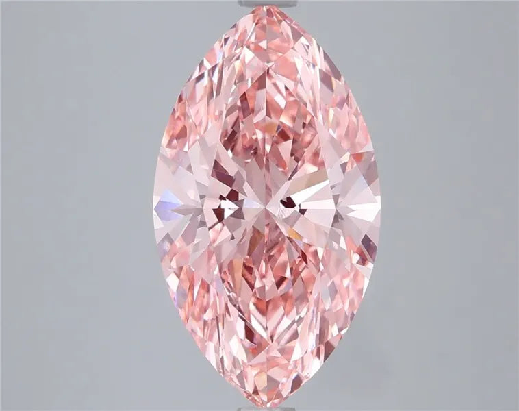 4.06ct Marquise Lab Grown Diamond (Colour Fancy Vivid Pink, Clarity VS1, IGI Certified)